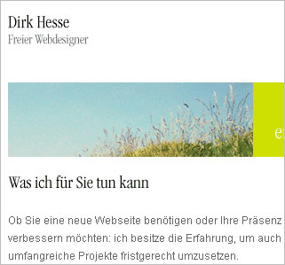 "Usability of the Month" November 2004 Dirkhesse.com