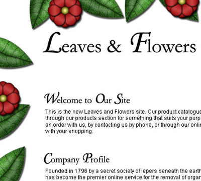 Foliage – Creating Leaves and Flowers Tutorial: Final Result