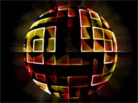 Neon Disco Ball Tutorial: Final Result