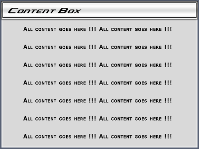 Clean Content Box Tutorial: Final Result