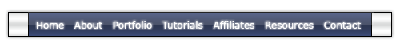 Silver, Blue Navigation Bar Tutorial: Final Result