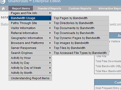 Example of nav buttons with revealed drop-downs