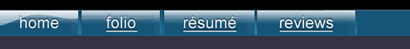 Top horizontal navigation bar example: Personal site