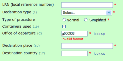 Example of grouping in form elements