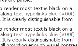 A hyperlink #00f in greyscale
