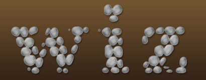 Stone Text Tutorial: Final Result