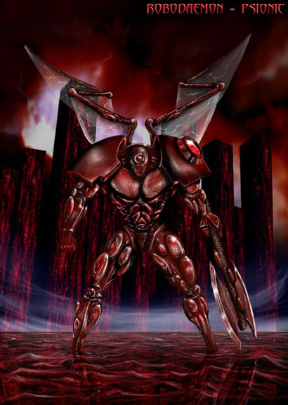 Airbrushing The Robodaemon Dude Tutorial: Final Result