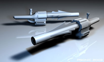 Cinema 4d Low Poly Gun Tutorial: Final Result