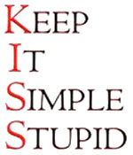 In creating web design it is important to remember kiss: keep it simple stupid!]