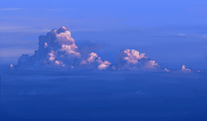 Painting Clouds in Adobe Photoshop:  Tutorial Final Result