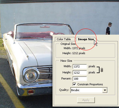 Resample & Save within the Save for Web Dialog