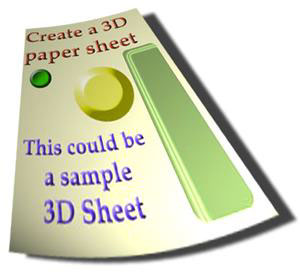 Create 3D Paper Sheet Tutorial: Final Result