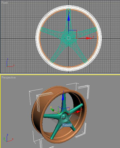 5 Spoke Wheel Tutorial: Final Result (Click to enlarge)