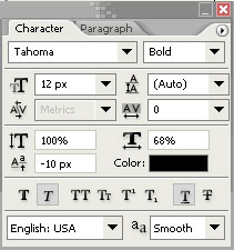 text settings