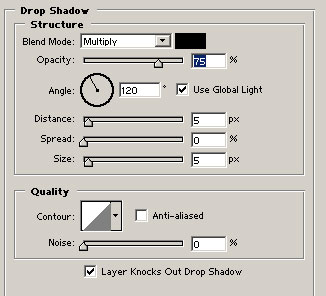 drop shadow