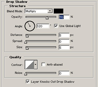 drop shadow