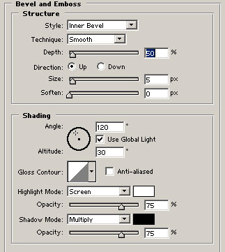 bevel and emboss