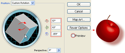 adjust 3d revolve