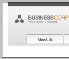 Clean Business Header Tutorial: Final Result