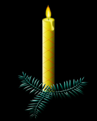 Candle Decorating Tutorial: Final Result