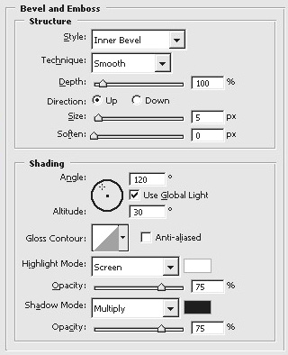 Bevel and Emboss