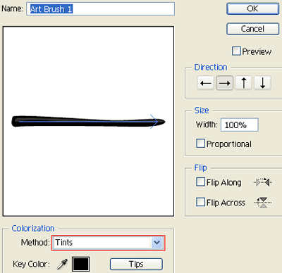 new art brush setting