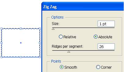 zig zag effect