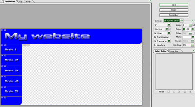 Building a website with Photoshop: Tutorial Final Result (Click to enlarge)