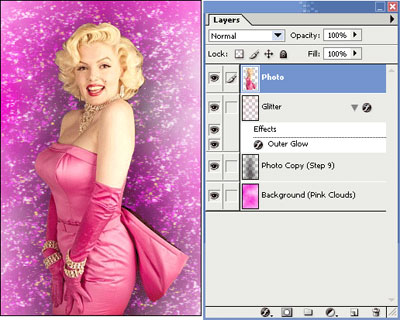 MySpace Glitter Graphic Tutorial: Final Result (Click to enlarge)