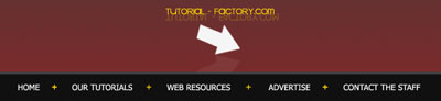 Dark Clean Header Tutorial: Final Result (Click to enlarge)