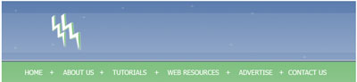 Simple Header Tutorial: Final Result (Click to enlarge)