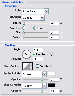 Bevel-and-Emboss-Control