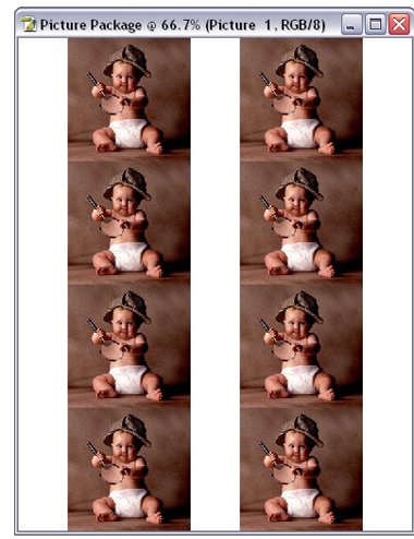 Picture Package - Printing Multiple Images Tutorial: Final Result