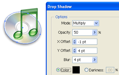 drop shadow