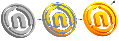 Make Vector 3D Logo with Illustrator CS2 Tutorial: Final Result