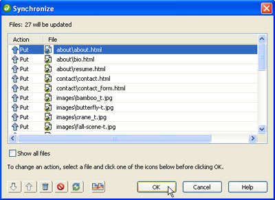 synchronize files