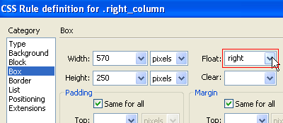 right column
