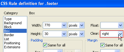 footer