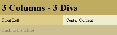 Making a 3 Column Fluid Layout With CSS