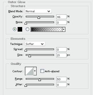 Outer Glow Settings