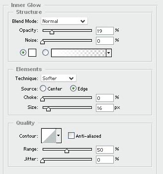 Inner Glow Settings