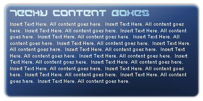 Techy Content Boxes Tutorial: Final Result