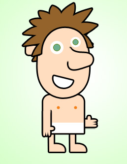 Drawing a Cartoon Dude Tutorial: Final Result