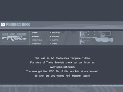 Extreme Portfolio Layout Tutorial: Final Result (Click to enlarge)