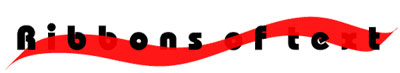 Weaving a Ribbon Through Text Tutorial: Final Result (Click to enlarge)