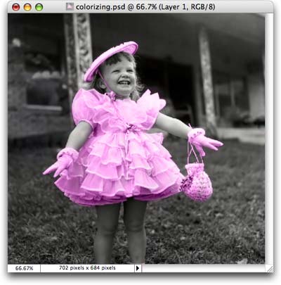 Colorizing a Grayscale Image Tutorial: Final Result