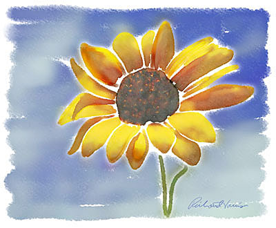 Pattern Stamp Art free clip art sunflower. Pattern Stamp Art