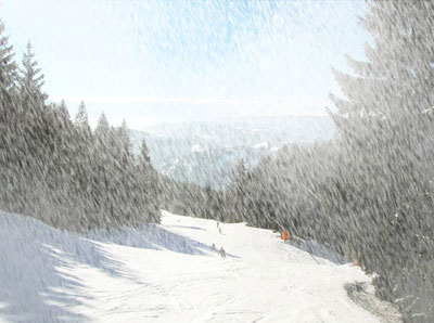 Snowstorm Effect Tutorial: Final Result (Click to enlarge)