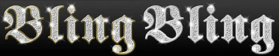Bling Bling Text Tutorial: Final Result (Click to enlarge)