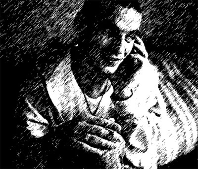 Photo to Sketch Tutorial: Final Result (Click to enlarge)